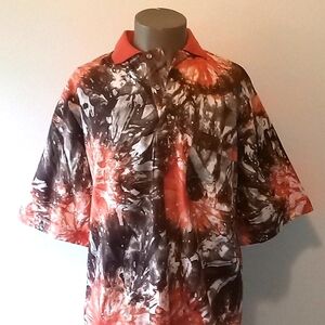 Handmade 1pc Men's Tye dyed V neck shirt